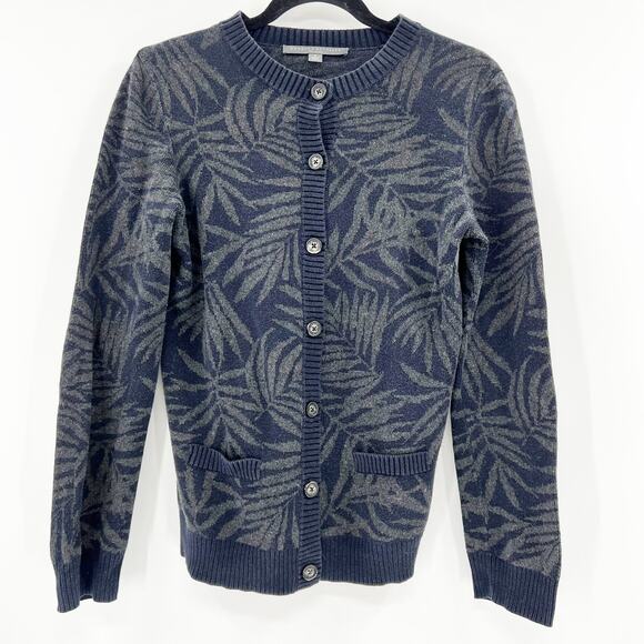 Proenza schouler Women's Blue Leaf Long Sleeve Button Up Cardigan Sweater S - Picture 2 of 5